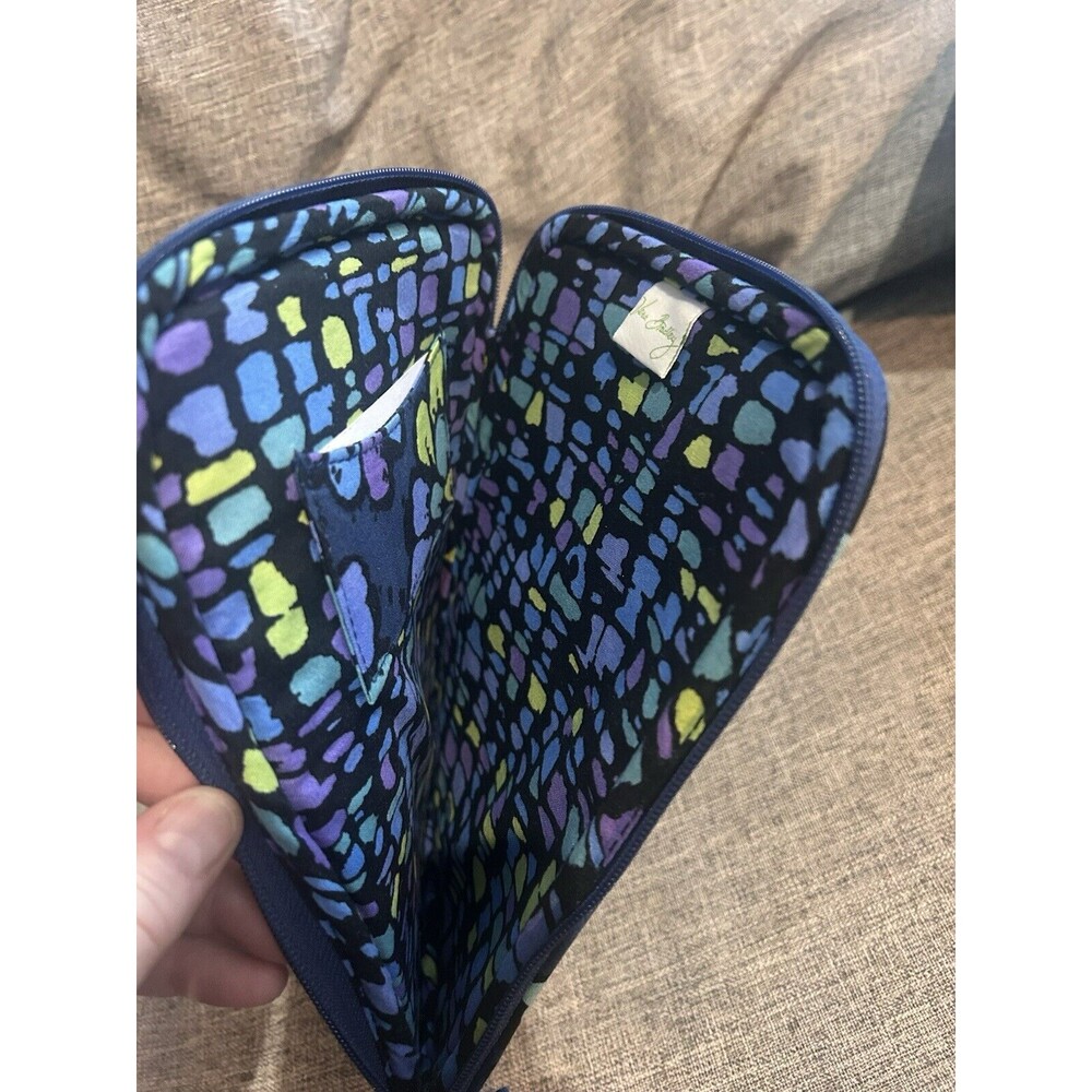 Vera Bradley E Reader Tablet Sleeve Indigo Pop Blue Purple Green Floral - Picture 3 of 10